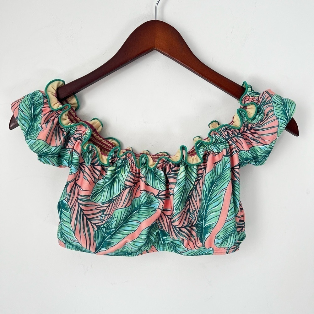 ModCloth High Dive Floral Swim Top Sz‎ Med 🟢